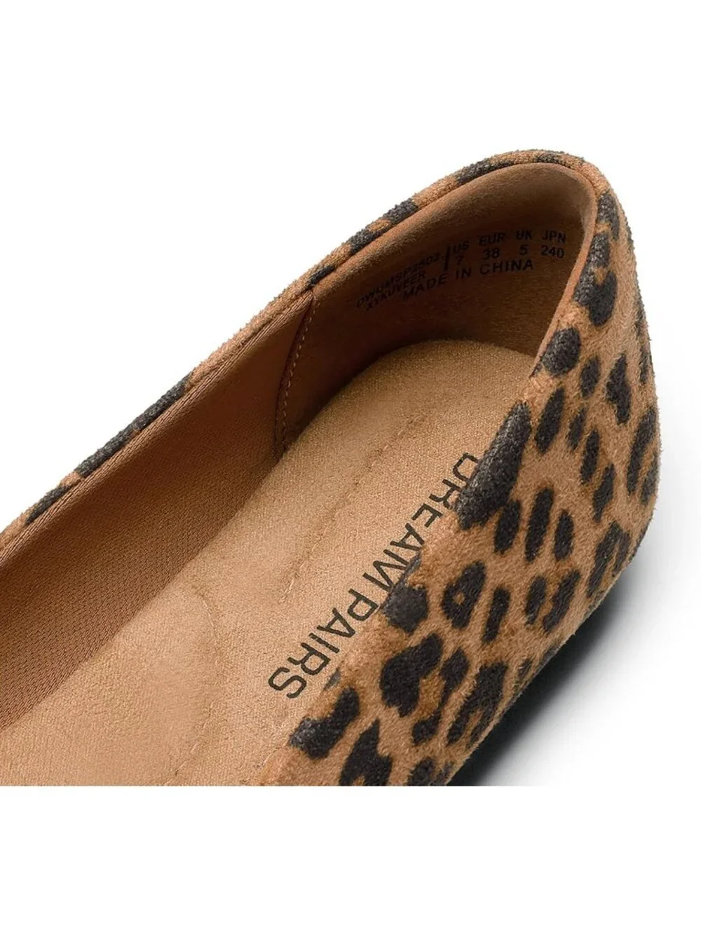 Women's Leopard Faux Suede Chic pointed toe casual loafer Dressy Flats Shoes